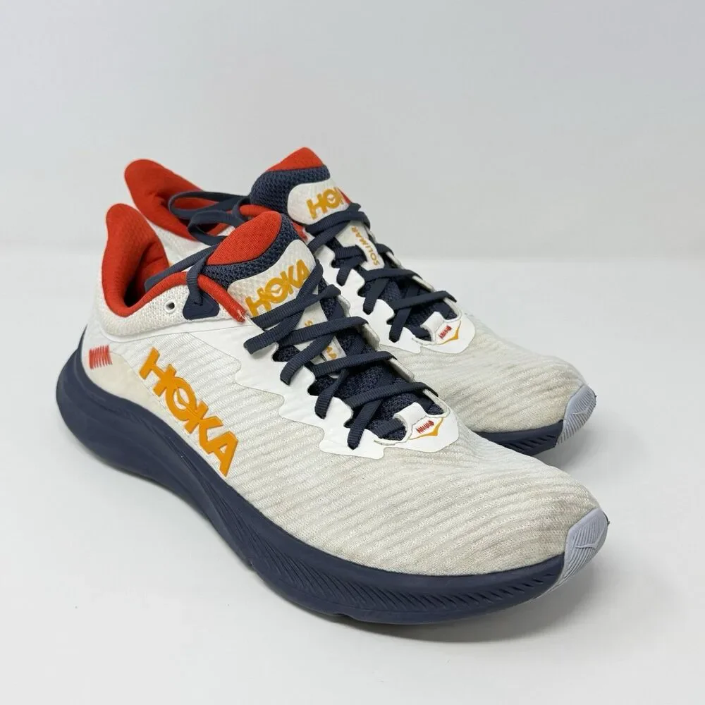 Hoka One One Solimar White Navy Running Shoes 1123074 WTNT Mens 12 D